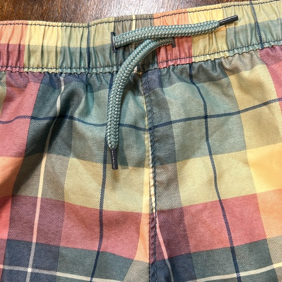 Old Navy Boys Plaid Swim Trunks - Swimsuit Shorts with Elastic Waistband - Picture 5 of 13